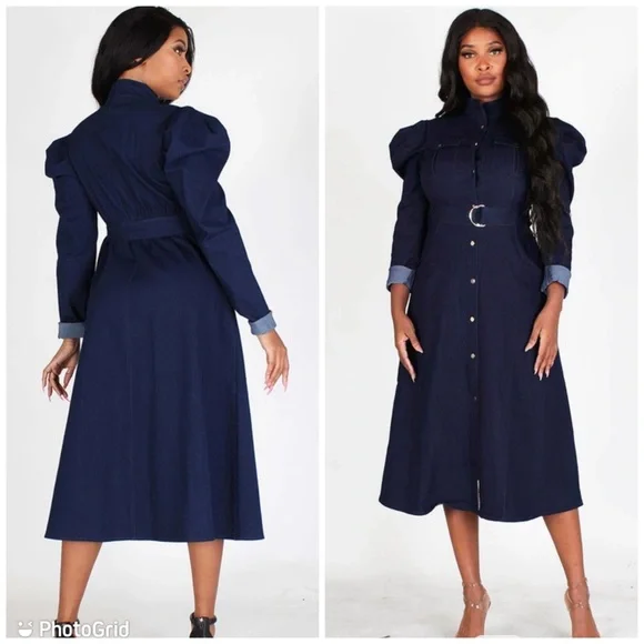 Denim. dress - Picture 3 of 6